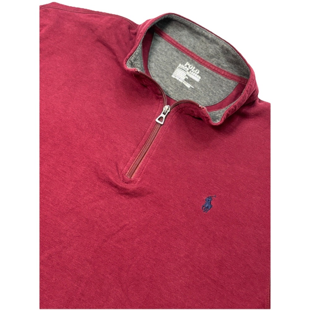 Polo Ralph Lauren Performance Men's XXL Burgundy Quarter Zip Pullover Sweatshirt
